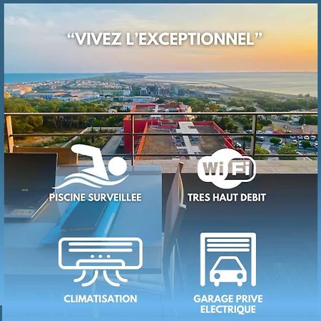 Luxueux T3 Piscine Et Vue Somptueuse Apartment Sete Bagian luar foto
