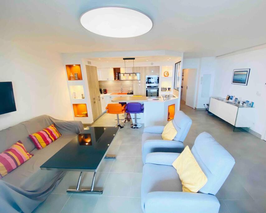Luxueux T3 Piscine Et Vue Somptueuse Apartment Sete Bagian luar foto