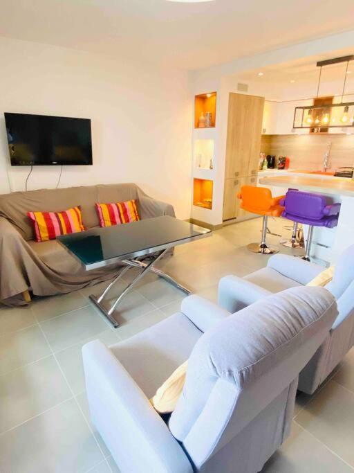 Luxueux T3 Piscine Et Vue Somptueuse Apartment Sete Bagian luar foto